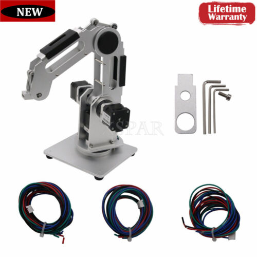 3-Axis Mechanical Robot Arm 3-DOF Robotic Arm+3pcs 42 Gear Motors Aluminum 6061