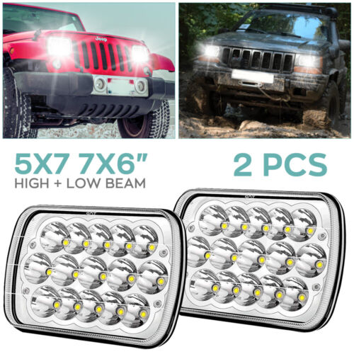 2 pcs 7×6″ Led Headlights High Low Beam for GMC TopKick C6500 C5500 C4500 Truck