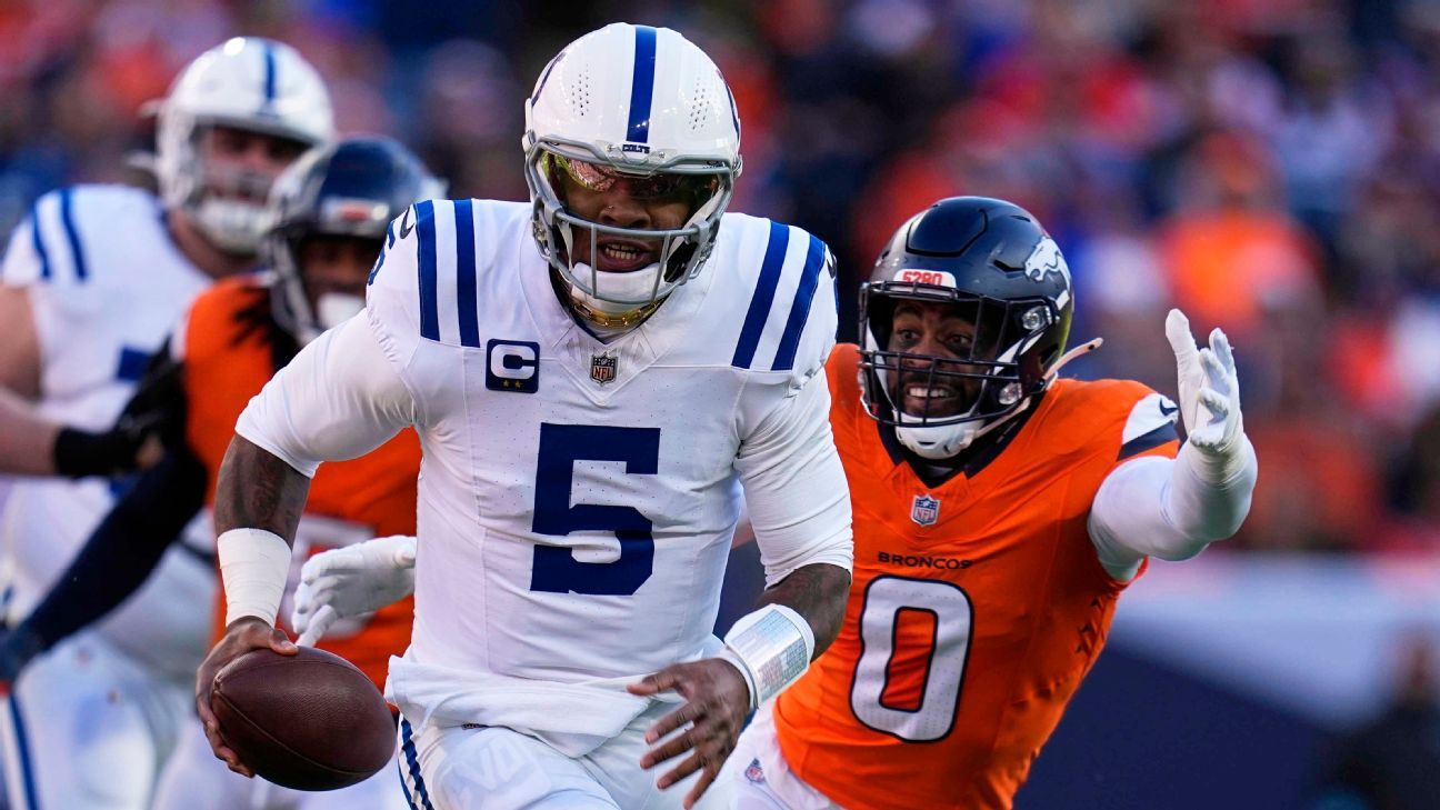 Colts downgrade Anthony Richardson; Joe Flacco starts vs. Giants