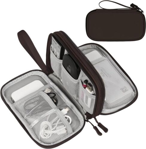 FYY Electronic Organizer, Travel Cable Organizer Bag Pouch Coffee