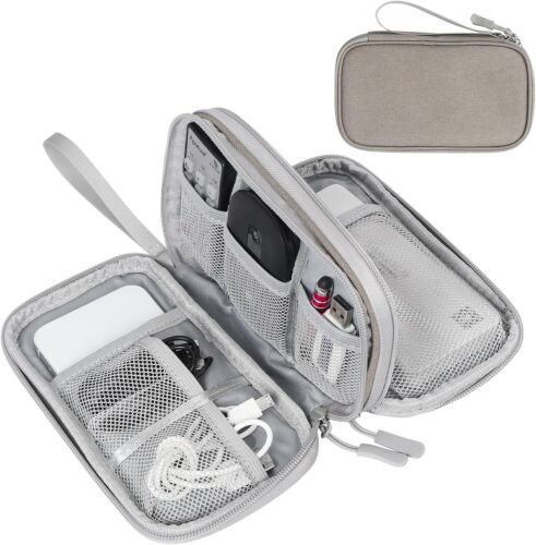 FYY Electronic Organizer, Travel Cable Organizer Bag Pouch Khaki