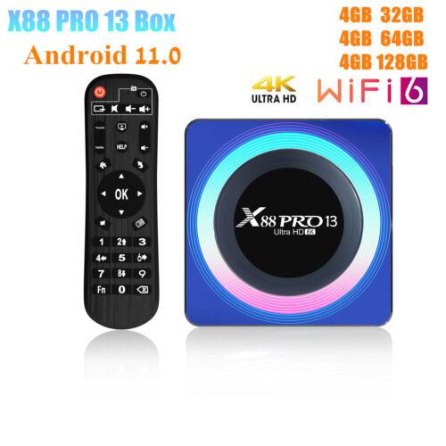 X88 PRO 13 TV Box Android 13 RK3528 4G 64G Wifi6 BT5 4K HDR H.265 Set top TV Box