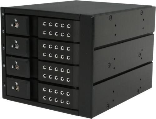 iStarUSA BPN-DE340SS-BLACK 3 x 5.25″ to 4 x 3.5″ SAS / SATA 6.0 Gb/s Trayless