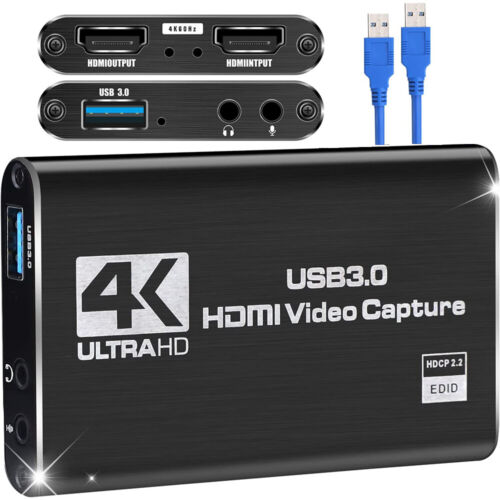 New HDMI to USB 3.0 Video Capture Card 4K 1080P 60fps Record For Live Streaming