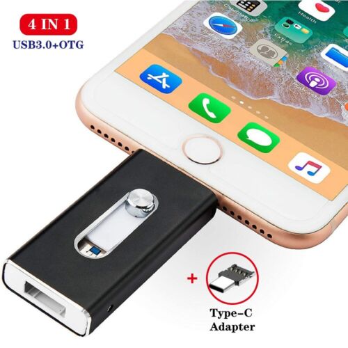 2TB 1TB USB 4 in 1 Flash Drive Memory Stick Type C For iPhone iPad Android Phone