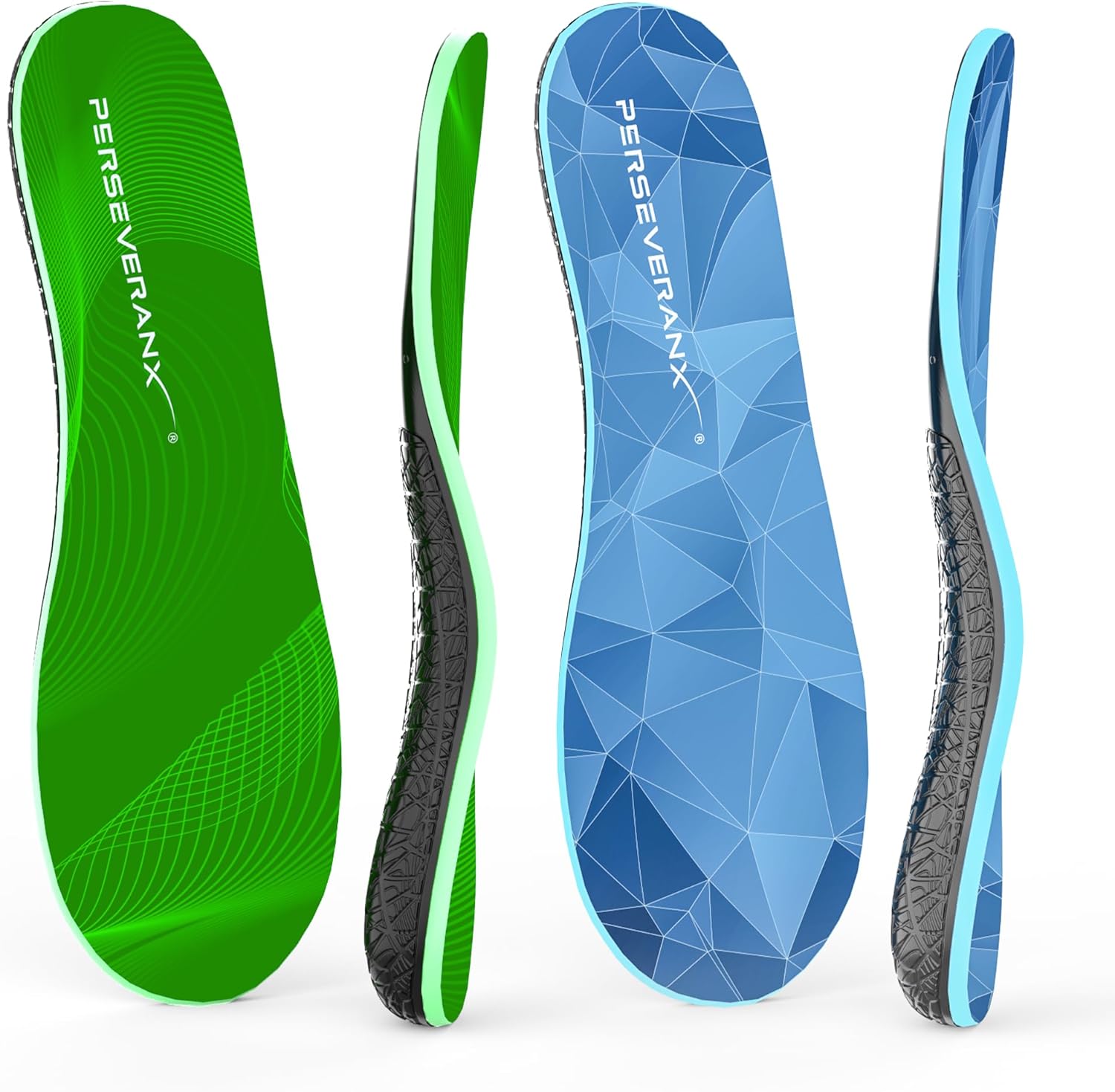 NASA Grade Insoles for Plantar Fasciitis for Women and Men – High Arch Insoles for Men Bundle – Orthotics Inserts for Men with Adaptive & Responsive Cushioning for Stability and Comfort