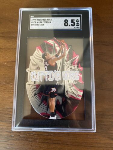 1999 Skybox Apex Cutting Edge Die-Cut Allen Iverson 76ers HOF SGC 8.5