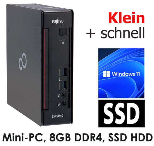 Computer Mini PC Q956 Intel CPU 8GB DDR4 128GB SSD USB 3.0 2xDP Windows 11 V340