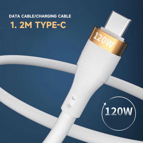 120W 6A EXTRA THICK USB TYPE C CABLE FAST CHARGING WIRE USB-C CHARGER DATA CORD