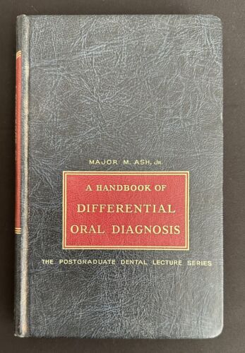 Handbook Oral Diagnosis by Major M. Ash, 1961 Vintage, Leather, Rare