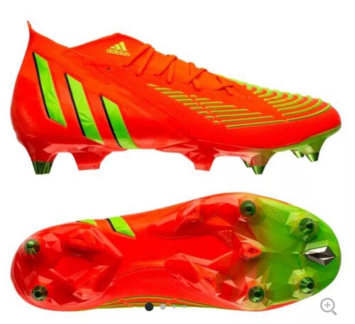 Adidas Predator Edge.1 Soft Ground Game Data Solar Red GW1016 Men Multi Size New