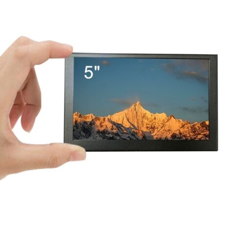 Touch Screen Monitor 5-in 800 x 400 HD IPS Monitor USB Mini LCD Display DC 5V/2A