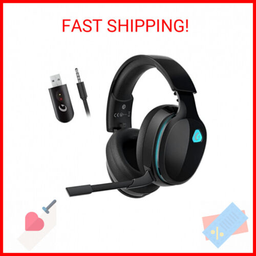 2.4GHz Wireless Gaming Headphones for PS5, PS4 Fortnite & Call of Duty/FPS Gamer