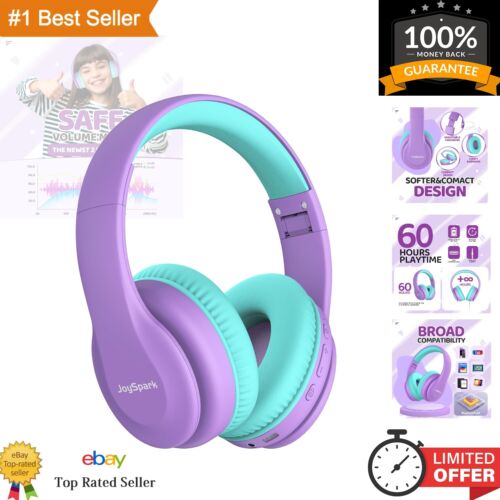 Kids Over-Ear Bluetooth Headphones – Lightweight & Foldable with 3.5mm Jack