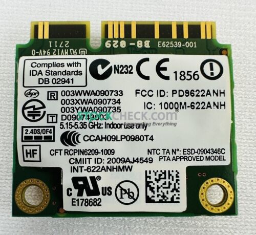 Intel 622ANHMW WLAN Card