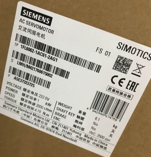 NEW SIEMENS 1FL6067-1AC61-2AA1 1FL6067-1AC61-2AA1 U3 1year warranty NEW IN BOX