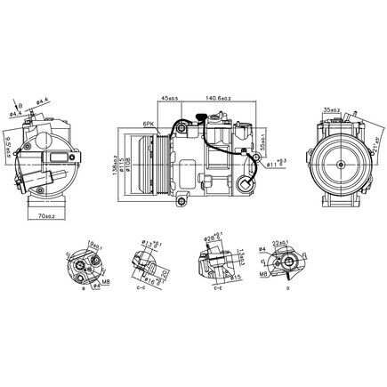 Nissens 891031 Air Conditioning Compressor With Clutch