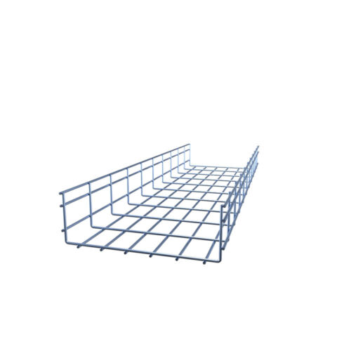 NavePoint Electro Zinc Plated Wire Mesh Cable Tray, 11.82″W x 3.94″D x 118.12″L