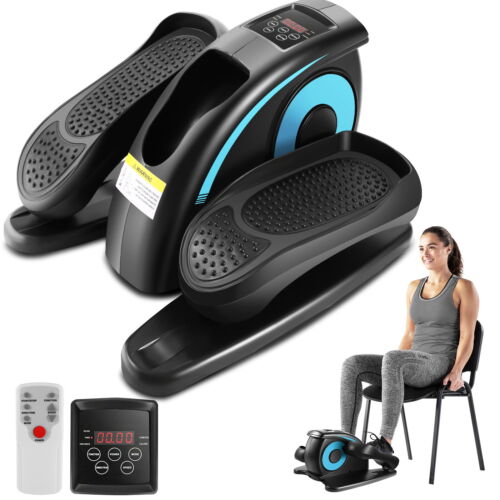 Under Desk Elliptical Pedal Exerciser Seated Elliptical Machine w/Remote & LCD^^