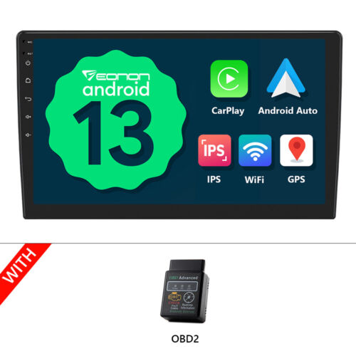 OBD+UA13 Plus 10.1″ Android 13 In Dash Car Radio Stereo GPS Sat Navi Double 2DIN