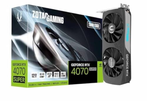 ZOTAC Gaming GeForce RTX 4070 Super Twin Edge 12 GB GDDR6X Graphics Card