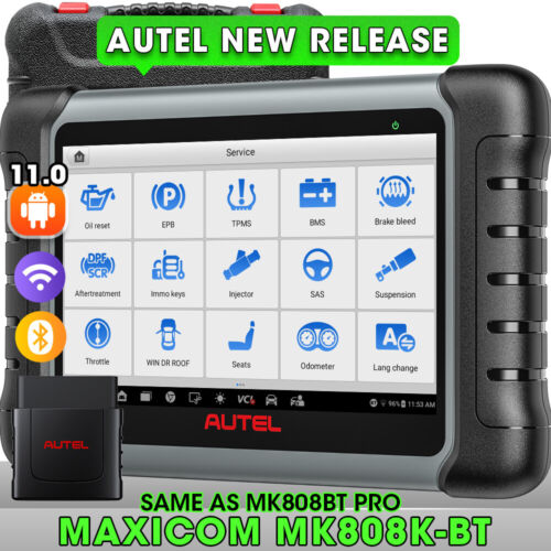 Autel MaxiCOM MK808K-BT Android11 2024 Diagnostic Upgraded of MK808BT PRO MK808S