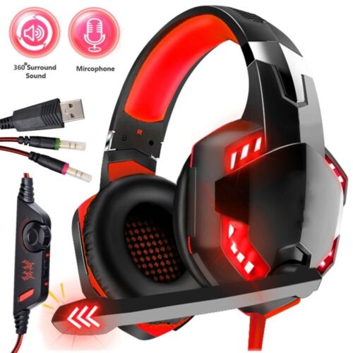 Gaming Headset Noise Cancelling Over Ear Headphones w Mic for PS4/Xbox/ PC/PS5