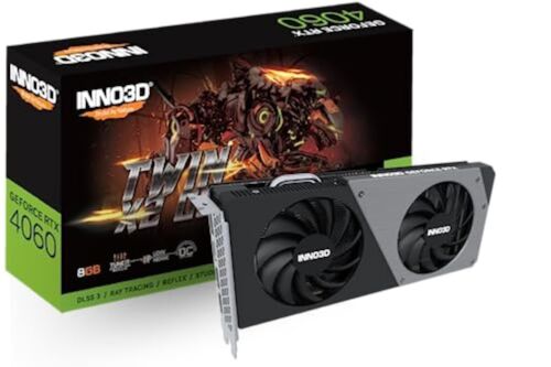 INNO3D Geforce RTX 4060 Twin X2 Oc 8Gb Gddr6-128-Bit Pci-E 4.0 X8 Gaming