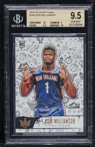 2019 Panini Court Kings Rookies III Zion Williamson BGS 9.5 GEM MINT Rookie RC