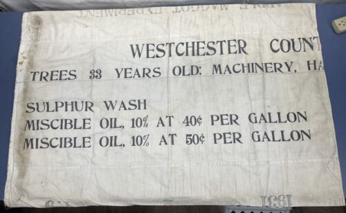 Rare Antique Pillowcase Or Sack Westchester County 1929-31 Orchard Information