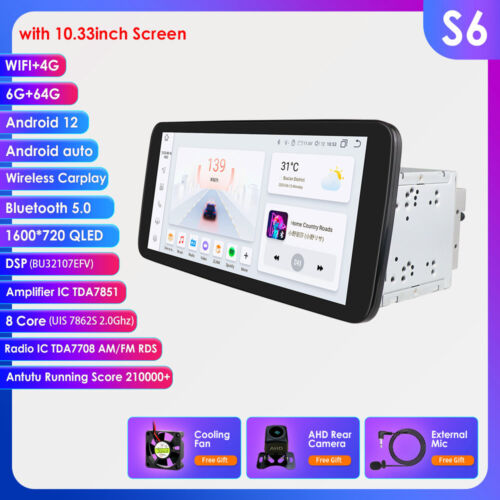 CAM+OBD+7″ IPS Screen Double 2 Din Car Stereo Radio Android 13 GPS Navigation BT