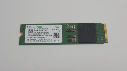 Lot of 2 SK Hynix BC501 HFM256GDJTNG-8310A 256 GB NVMe 80mm Solid State Drive