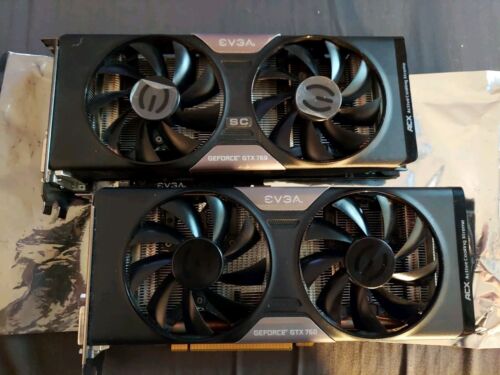 2x Faulty Dead EVGA GeForce GTX 760 SC Graphic Card GPU For Parts Repair Donor