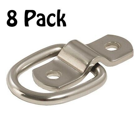 Stainless Steel D-ring Tiedown Anchors 3,500 lb. Capacity Tie Downs 8-Pack