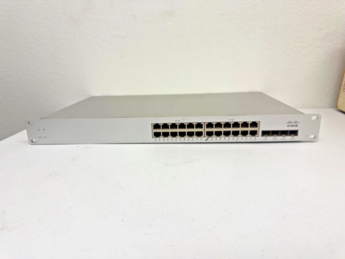 Cisco Meraki MS220-24P 24-Port Poe Cloud Managed Switch – UNCLAIMED *TESTED*