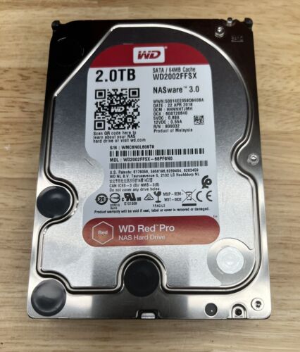 Western Digital Red Pro 2TB NAS 7.2K 6Gb/s SATA 3.5″ WD2002FFSX NASware 3.0