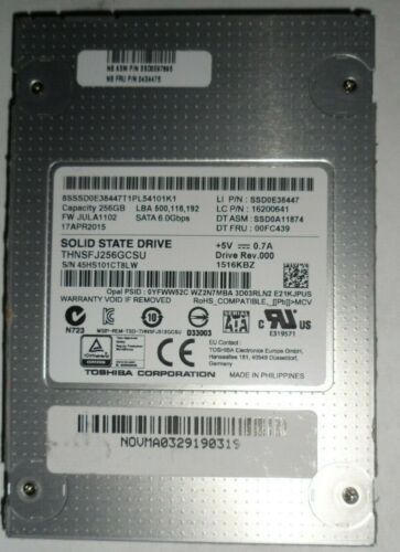 SSD THNSNJ256GCSU Solid State Drive 256 GB SATA 6.0Gbps