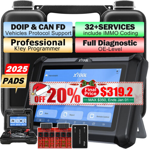 2025 XTOOL X100 PADS DoIP/CANFD Auto Diagnostic Tool Scanner Car k!ey Programmer