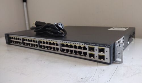 Cisco Catalyst WS-C3750V2-48PS-S Cisco 3750 V2 Series PoE-48 Port Network Switch