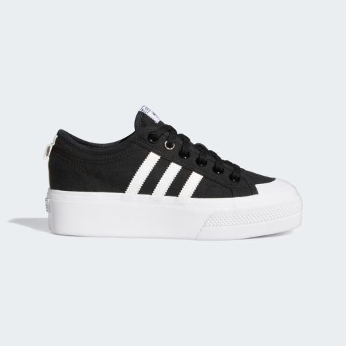 adidas Originals Nizza Platform Shoes in Black / White