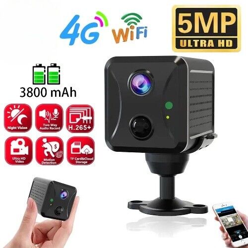 4G Security Camera SIM Card or Wifi HD Surveillance Camera Voice Intercom Home