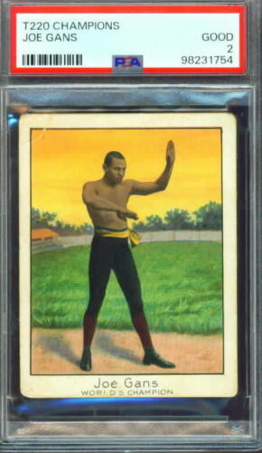 1910 T220 Mecca Champions Cigarettes Boxing Boxer JOE GANS Lightweight —  PSA 2