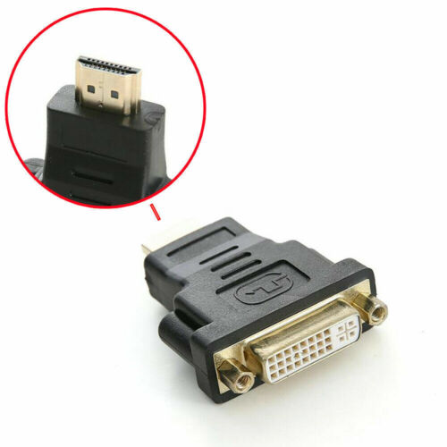 DVI Female to HDMI Male Adapter Bi-directional DVI-I 24+5 Port Converter 4k 60H