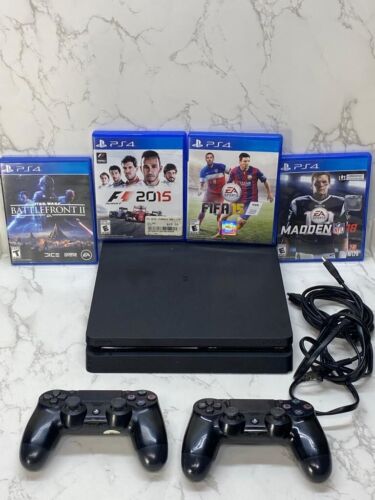 Sony PlayStation 4 Slim (CUH-2215B) – 1TB Console – Jet Black w/ 4 Games!!