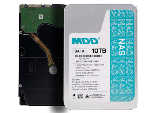 MDD 10TB 7200RPM 256MB Cache SATA 6.0Gb/s 3.5inch Internal NAS Hard Drive