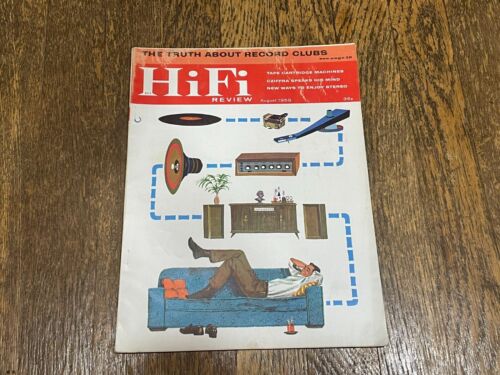 HiFi Review Magazine August 1959 Record Clubs Tape Cartridge Machines Stereo