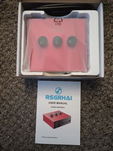 RSGRHAI Audiophile 2×2 USB Audio Interface 