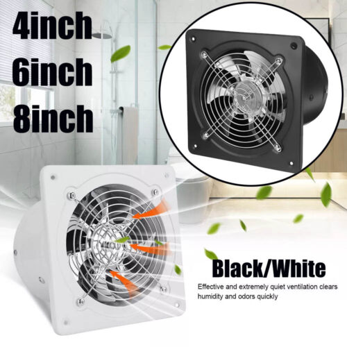 4/6/8/12″ Exhaust Fan Ventilation Extractor Fan 110V Wall-Mounted Square Blower