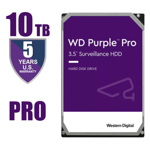 Western Digital Purple Pro 10TB Surveillance Hard Drive 3.5″ WD101PURP