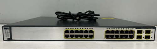 Cisco Catalyst 3750 Series WS-C3750G-24TS-S1U 24 Port Gigabit Network  #N622